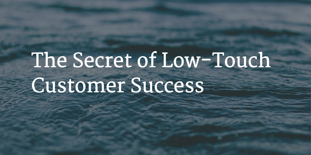 The Secret of Low-Touch Customer Success Image
