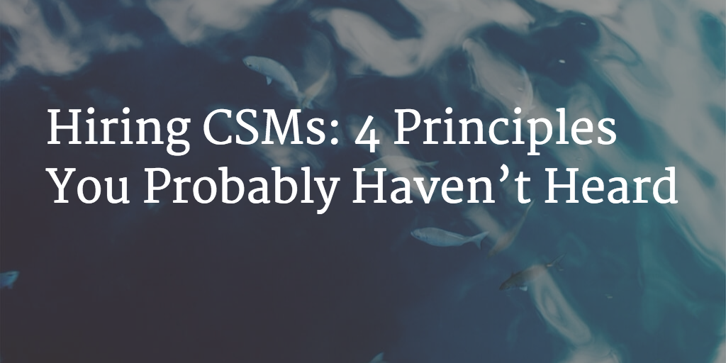 Hiring CSMs: 4 Principles You Probably Haven’t Heard Image