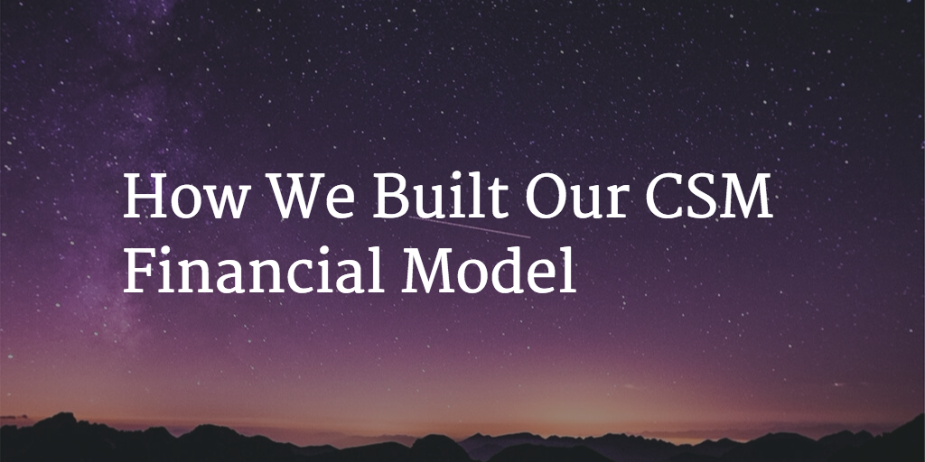 How We Built Our CSM Financial Model Image
