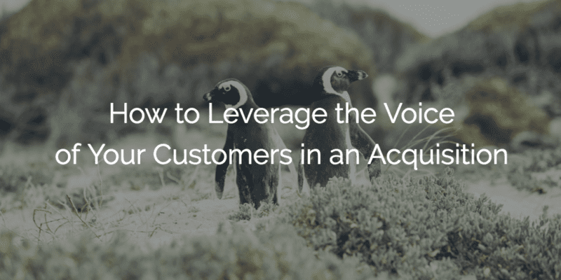 How to Leverage the Voice of Your Customers in an Acquisition