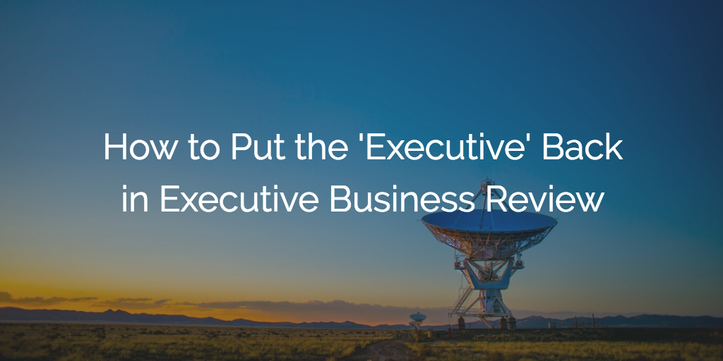 How to Put the ‘Executive’ Back in Executive Business Review Image