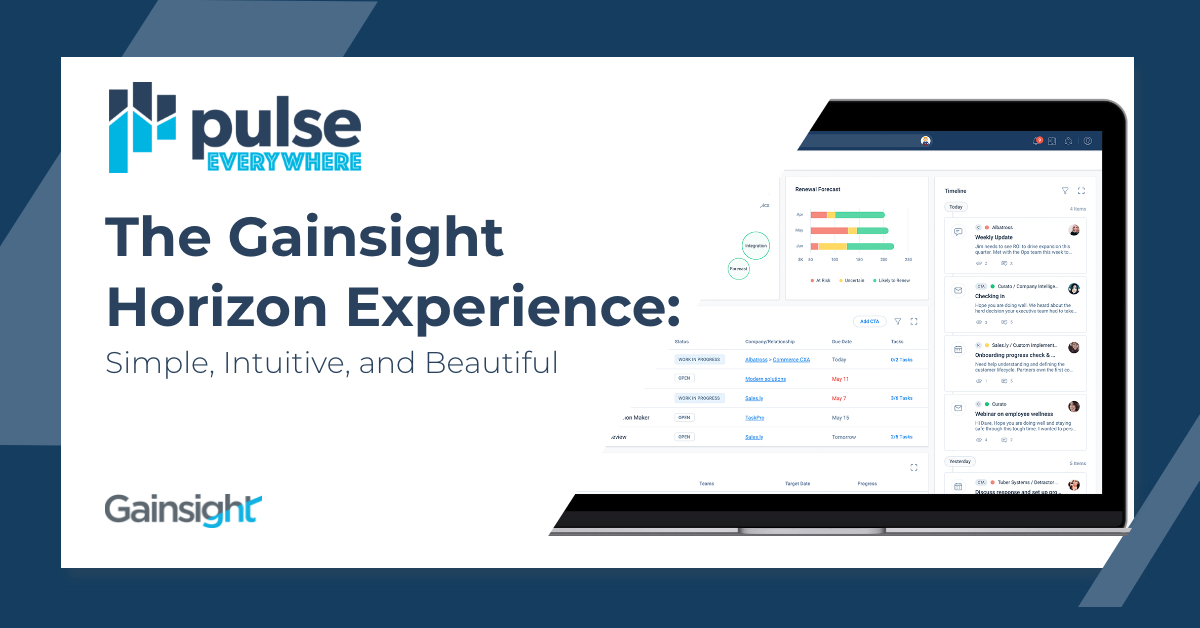 The Gainsight Horizon Experience: Simple, Intuitive, and Beautiful Image