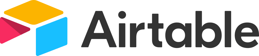 Airtable logo featuring a colorful geometric icon with yellow, red, and blue shapes, next to the word “Airtable” in bold, black letters on a white background—perfect for building a strong Community or integrating with Gainsight.