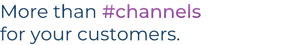 Text graphic with the words: "More than Customer Communities for your customers." The words "Customer Communities" are highlighted in purple, while the rest of the text is in dark blue.