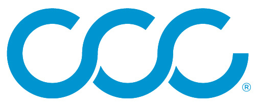 The image shows the CSC logo featuring the letters "CSC" in bold, blue, rounded font on a white background, highlighting its association with the prestigious GameChanger Awards.