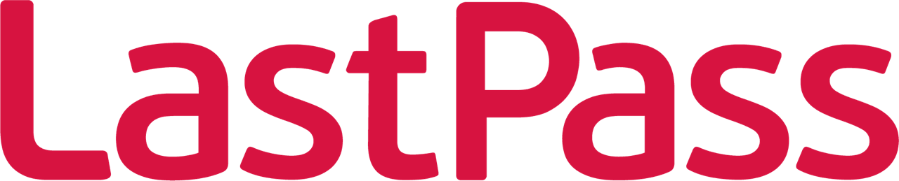 The image shows the LastPass logo with the brand name written in bold red letters on a white background, reflecting its role as a leading digital customer success and retention engine.