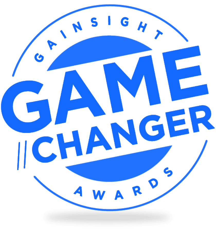 Gainsight Game Changer Awards logo featuring the text “GAME CHANGER” inside a blue circular badge for the business awards.