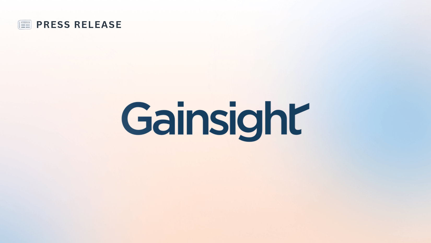 Press release banner featuring the Gainsight logo and AI-native services for customer retention.